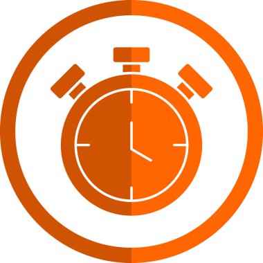 Zamanlayıcı simgesi vektörü. düz tasarım çizimi