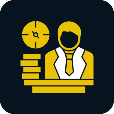 Saatli bir iş adamının vektör çizimi