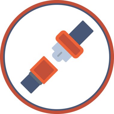 Emniyet kemeri kutsal kişilerin resmi, vektör çizim 