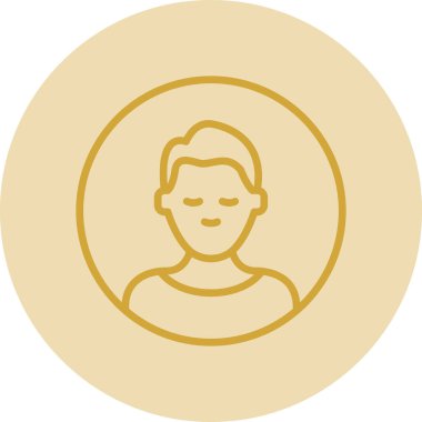 Erkek avatar kutsal kişilerin resmi, vektör çizim