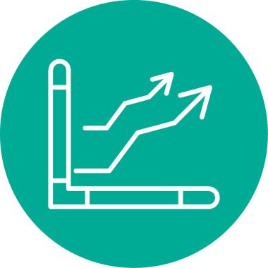 İş grafiği. Grafik düz simgesi