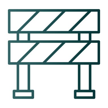 bariyer simgesi basit illüstrasyon