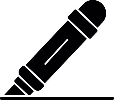 İşaretleyici kalem simgesi, vektör illüstrasyonu basit tasarım