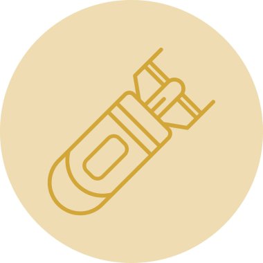 Uçak bombası ikonu vektör illüstrasyonu