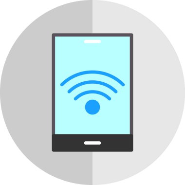 wifi sembollü tablet pc, vektör illüstrasyonu, kablosuz simge