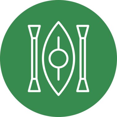 Kano yassı simgesinin vektör illüstrasyonu