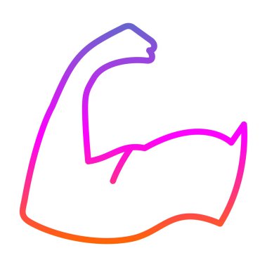 güçlü adam kol simgesi, vektör illüstrasyonu