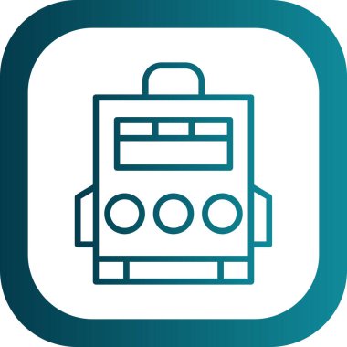 sırt çantası simgesi, grafik tasarımı, vektör illüstrasyonu 