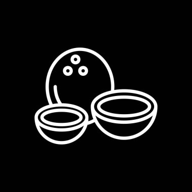 Hindistan cevizi. Web basit illüstrasyonu