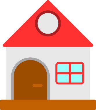 Ev vektör tasarımı. Ev düz simgesi 