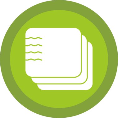 Havlu simgesi, vektör illüstrasyonu basit tasarım