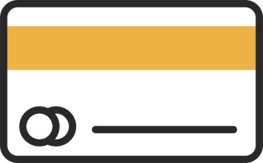 Kredi kartı ikonu. vektör illüstrasyonu 