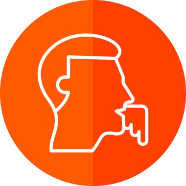 Baş simgesi olan bir adamın vektör çizimi