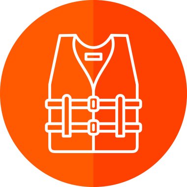 Can yeleği simgesi, vektör illüstrasyonu basit tasarım