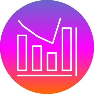Bar grafik simgesinin vektör illüstrasyonu 