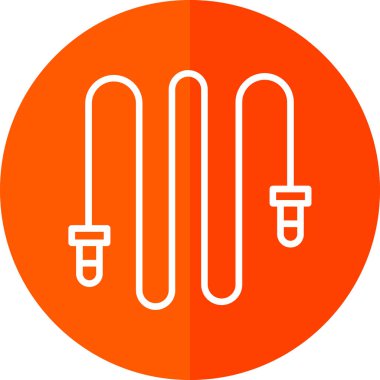 İp atlama ikonu. İzole vektör illüstrasyonu