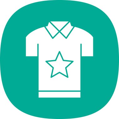 T-Shirt simgesi, basit vektör çizim 
