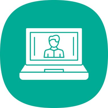 Bilgisayar. Web simgesi basit illüstrasyon