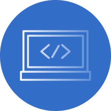 Kod işareti. Kodlama simgesi. vektör illüstrasyonu