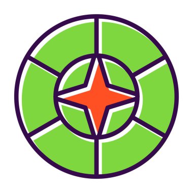 hedef vektör simgesi modern basit illüstrasyon