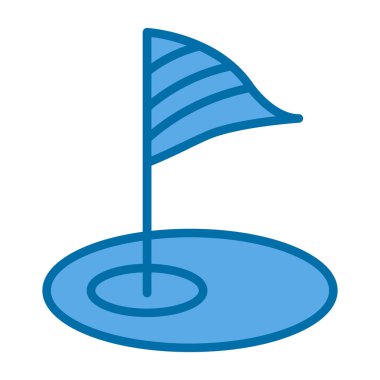 Golf simgesinin vektör illüstrasyonu 