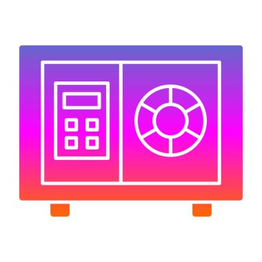 Güvenli kutu simgesi, vektör illüstrasyonu basit tasarım