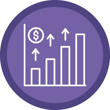 Dolar. Web simgesi basit illüstrasyon