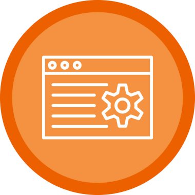 tarayıcı simgesi, vektör illüstrasyonu