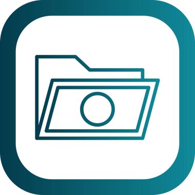 klasör web simgesi, vektör çizim