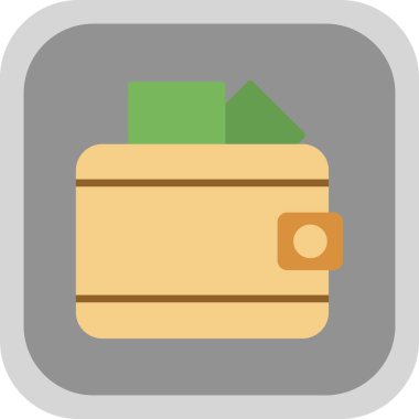 wallet icon, vector illustration simple design