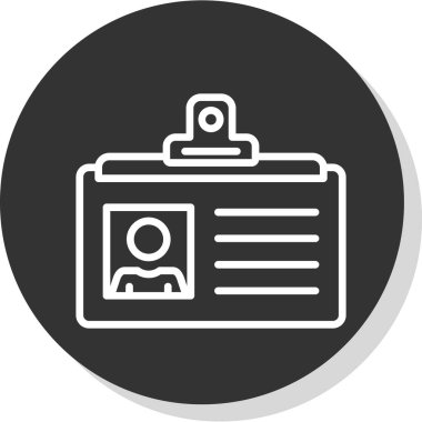 ID kart simgesi vektör illüstrasyonu