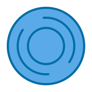 Web tasarımı için yuvarlak simge, vektör illüstrasyonu, daire