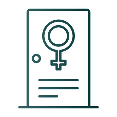 kadın cinsiyet simgesi vektör illüstrasyon tasarımı