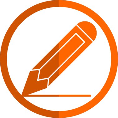 Kalem düz simge. Web vektörü basit illüstrasyon