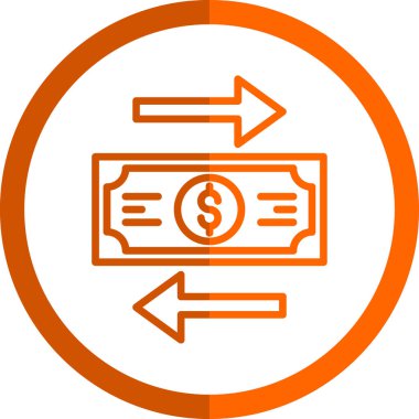 Düz yuvarlak vektör simgesi değiştir