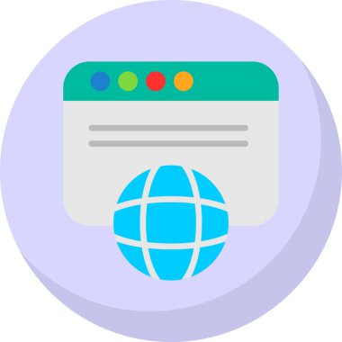 Web tarayıcı simgesi, vektör illüstrasyonu basit tasarım