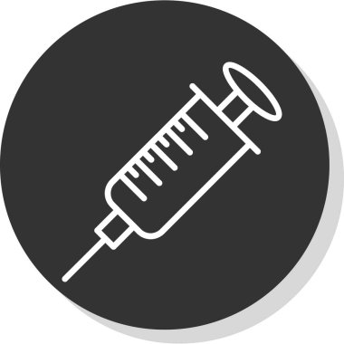 Şırınga. Web simgesi basit illüstrasyon                