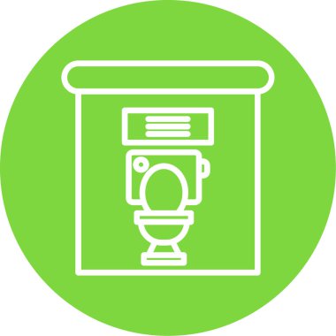 Tuvalet. Web simgesi basit illüstrasyon