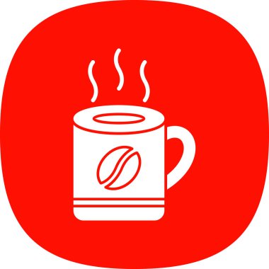 Kahve kupası ikonu. İnce çizgi tasarımı. vektör illüstrasyonu. 