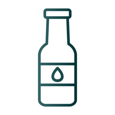 Soda şişesi simgesi, vektör illüstrasyonu 