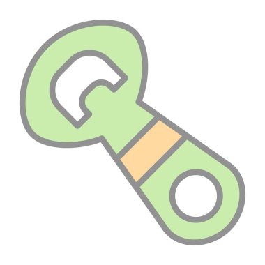 Şişe açıcı simgesinin vektör illüstrasyonu