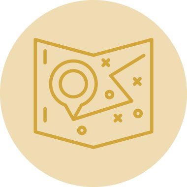 harita simgesi vektör illüstrasyonu