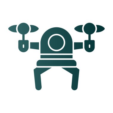 Drone simgesi, vektör illüstrasyonu basit tasarım