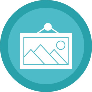 vektör illüstrasyonu, resim resminin simgesi