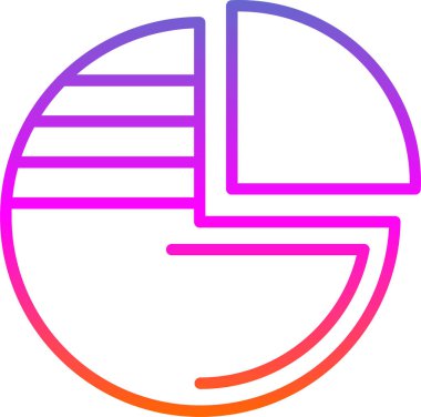 Pasta grafiği simgesinin vektör çizimi 