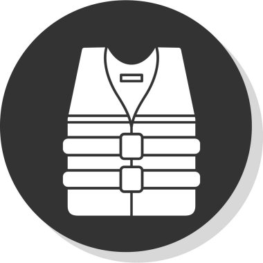 can yeleği simgesi, vektör illüstrasyonu basit tasarım