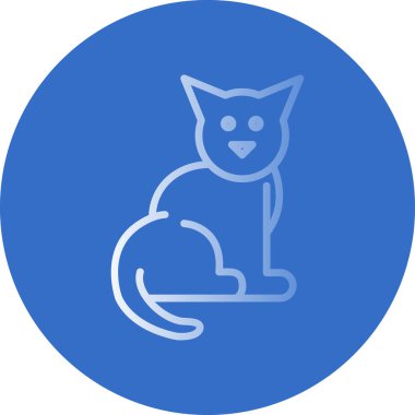 Kedi. Web simgesi vektör illüstrasyonu