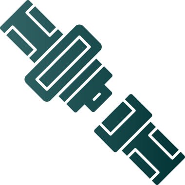 Emniyet kemeri düz simgesi, vektör illüstrasyonu 