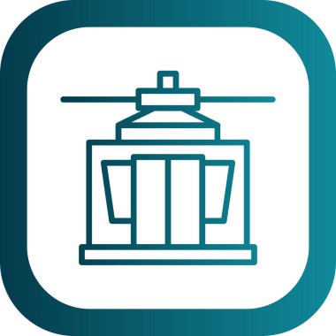 Benzersiz Uydu Vektör Kabartma Simgesi
