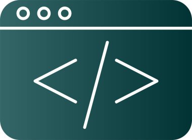 Kod işareti. Kodlama simgesi. vektör illüstrasyonu